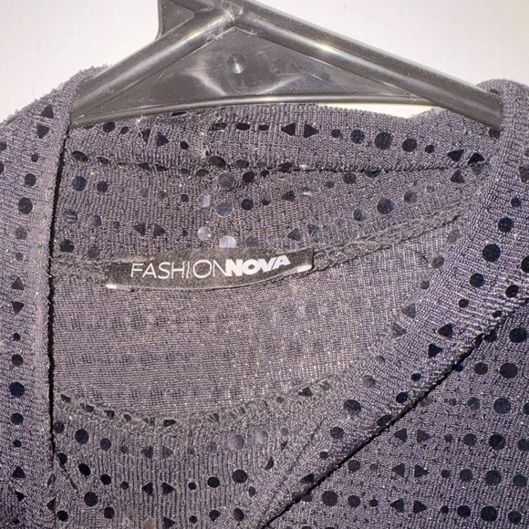 Fashion Nova Irreplaceable Metallic Mini Dress - Black/Copper, Size XS - Picture 8 of 8